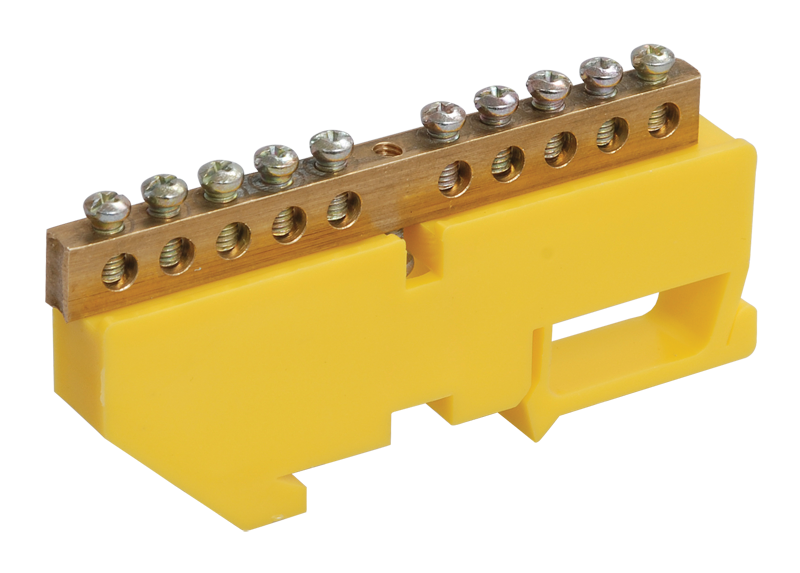 Шина PE земля на DIN-изоляторах ШНИ-6х9-20-Д-Ж