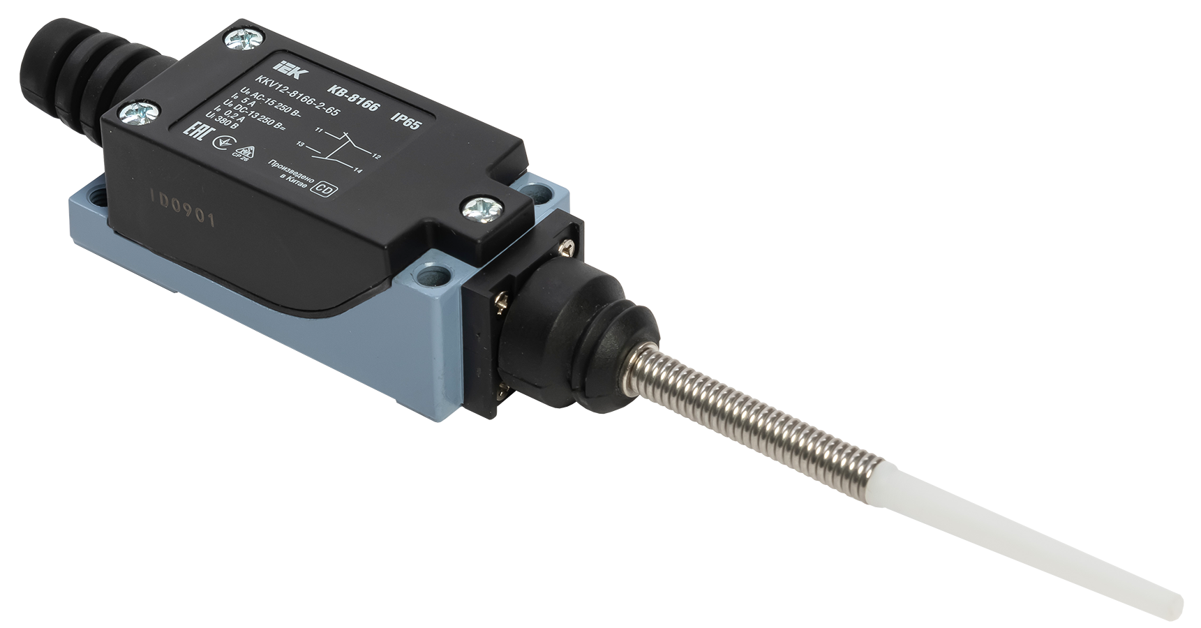 Выключатель концевой КВ-8166 шток пружинный с диэлектриком на отклонение IP65