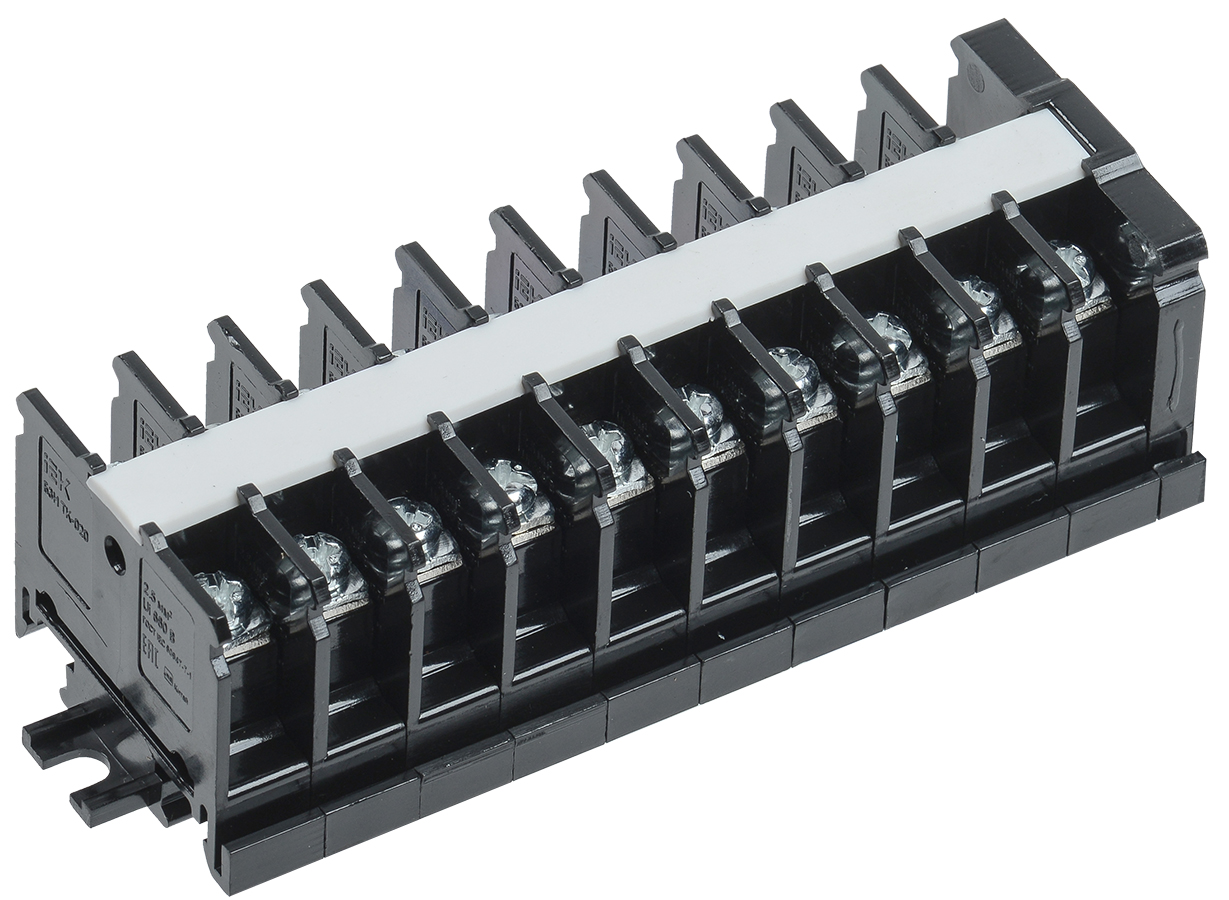 Блок зажимов БЗН TK-020 2,5 мм2 20А на DIN-рейку 10 пар
