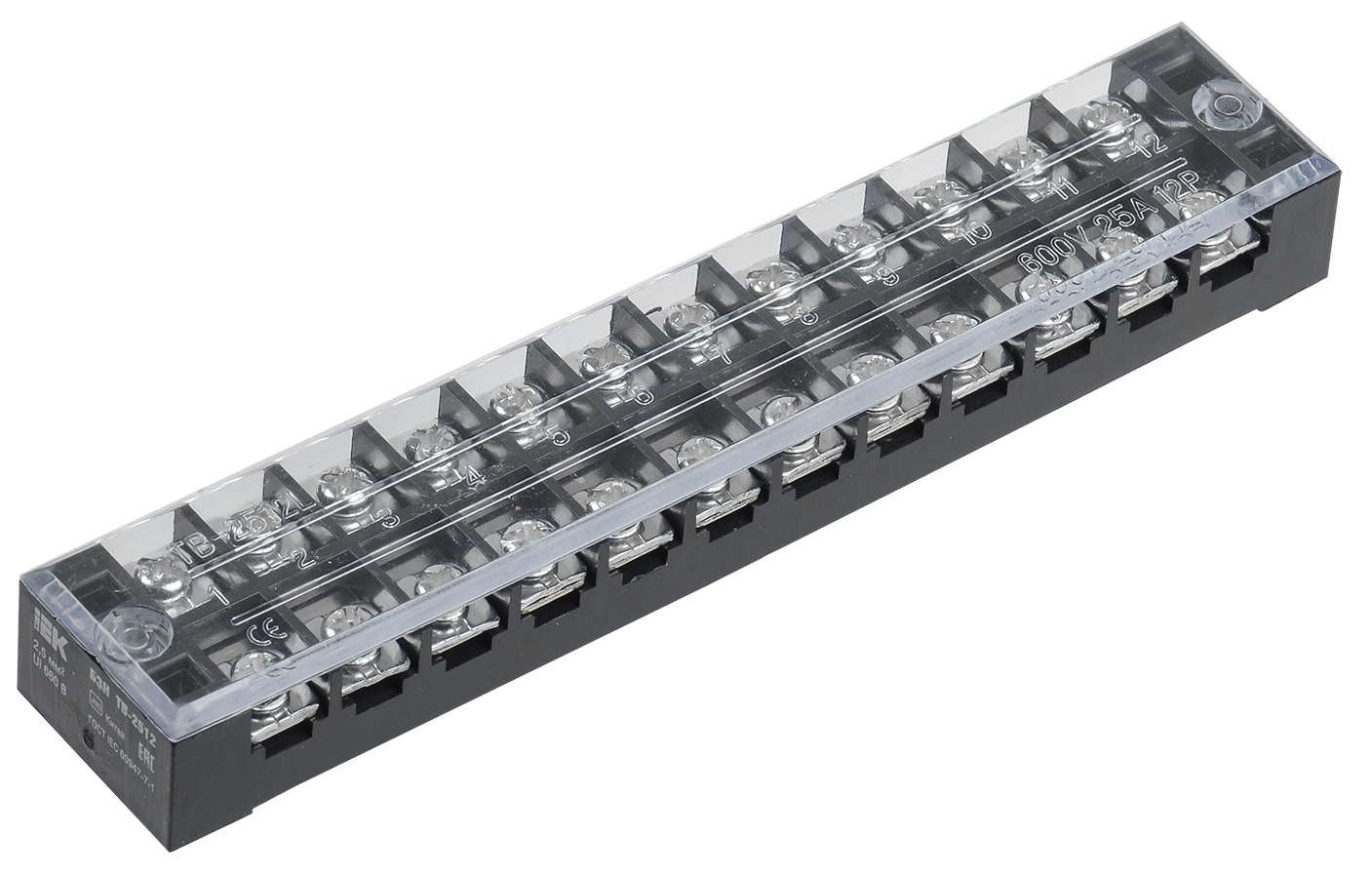 Блок зажимов БЗН ТВ-2512 2,5 мм2 25A 12 пар