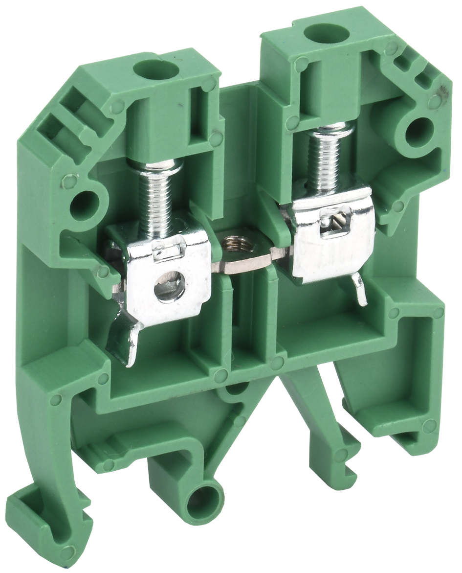 Клемма винтовая КВИ-4мм2 зеленая