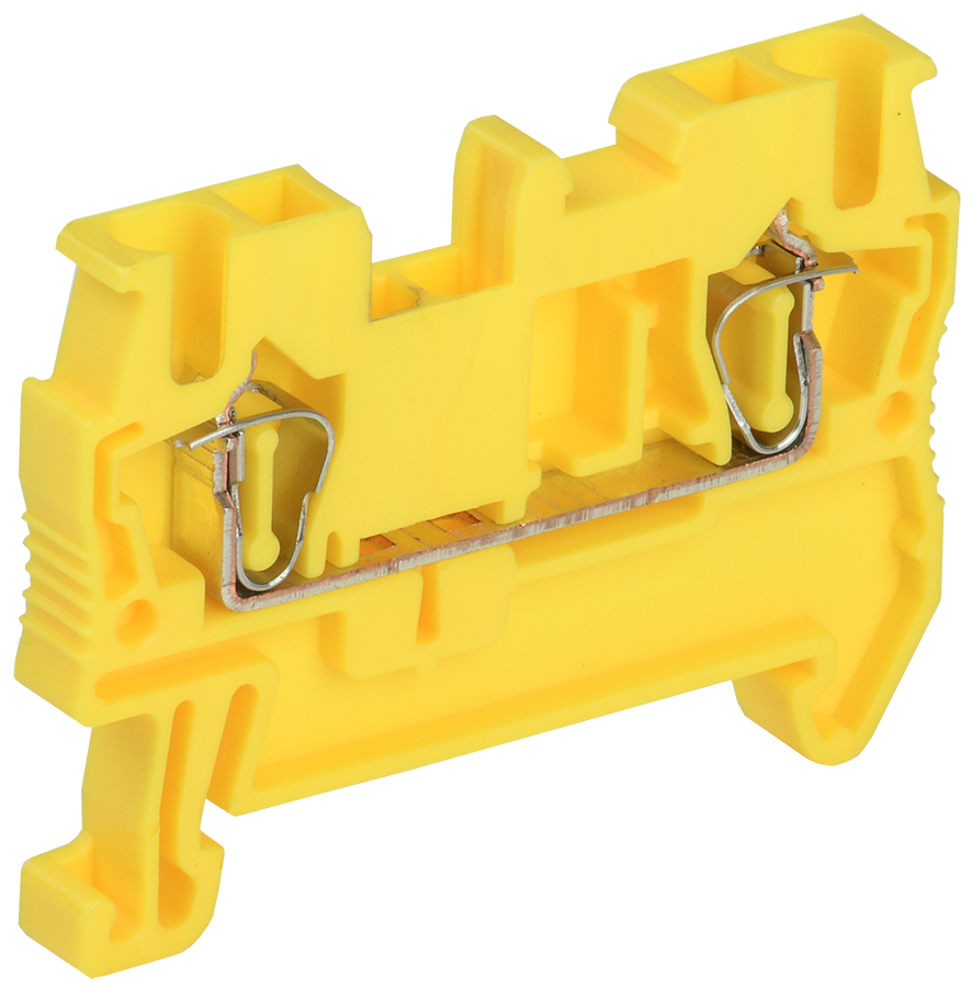 Клемма пружинная КПИ 2в-2,5 31А желтый
