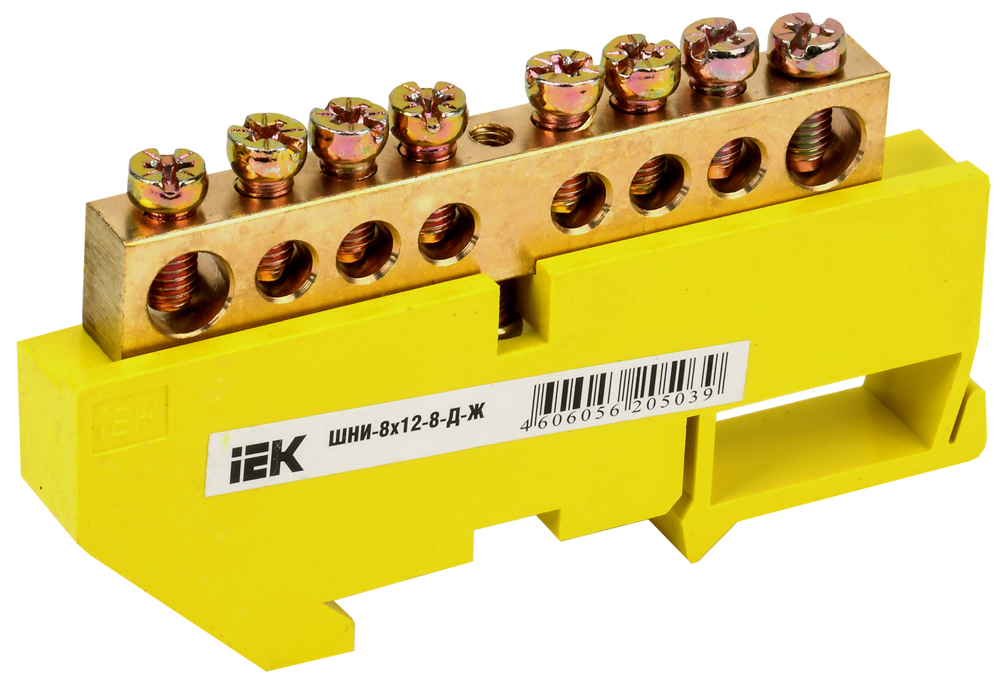 Шина PE земля на DIN-изоляторах ШНИ-8х12-8-Д-Ж