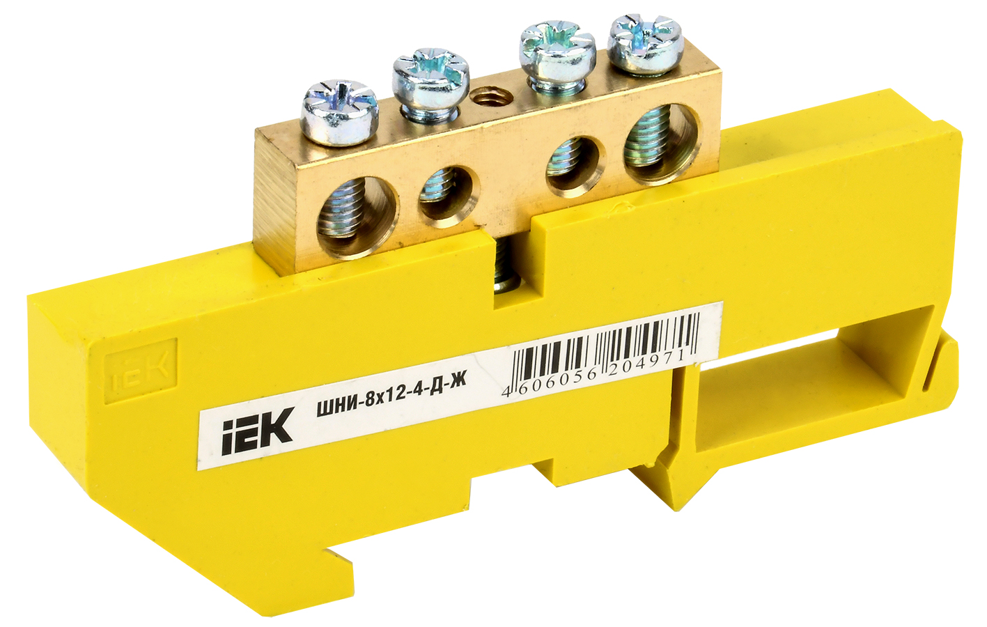 Шина PE земля на DIN-изоляторах ШНИ-8х12-4-Д-Ж