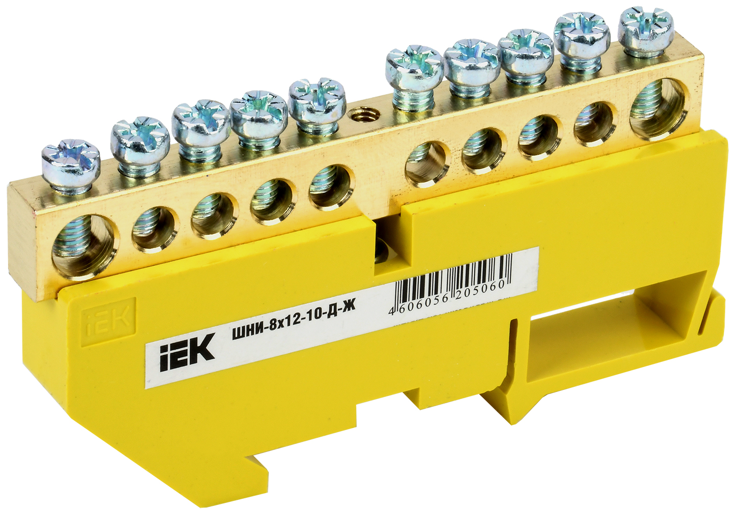 Шина PE земля на DIN-изоляторах ШНИ-8х12-10-Д-Ж