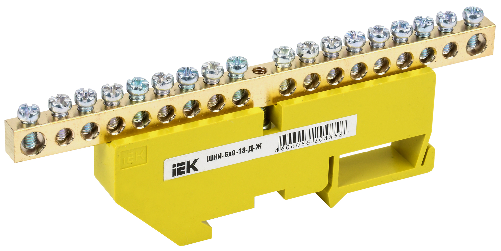 Шина PE земля на DIN-изоляторах ШНИ-6х9-18-Д-Ж