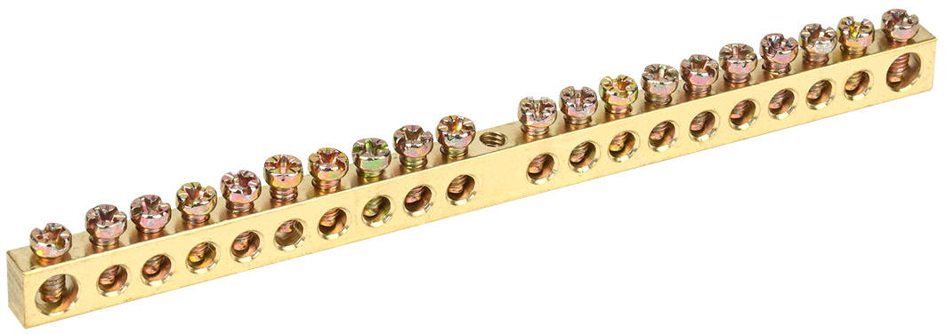 Шина PEN земля-ноль 6х9мм 20/1 (20групп/крепеж по центру)