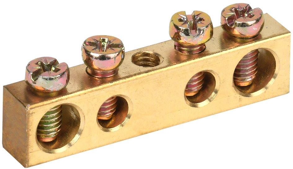 Шина PEN земля-ноль 6х9мм 4/1 (4группы/крепеж по центру)