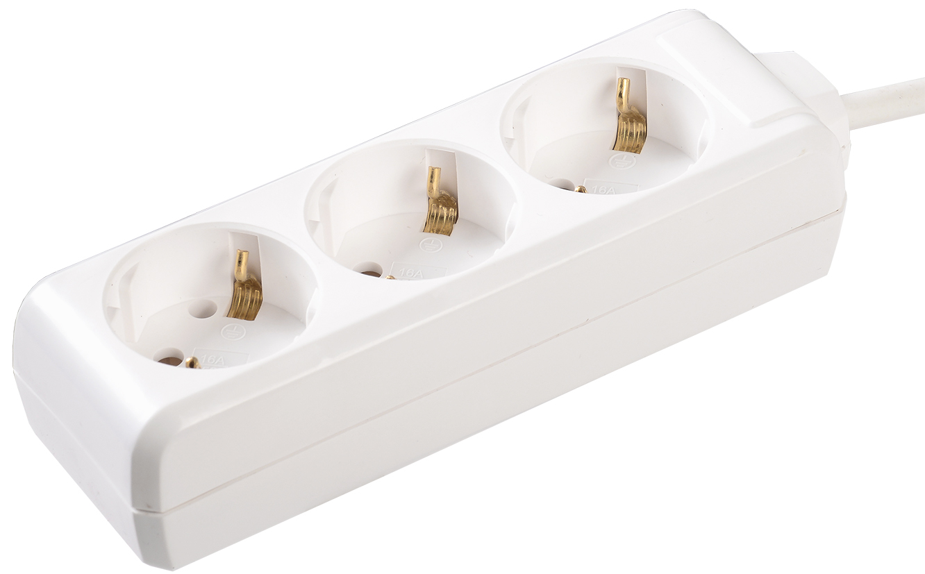 Удлинитель У03 3 места 2Р+PЕ/1.5метра 3х1мм2 16А/250В