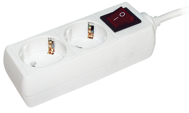 Удлинитель бытовой 2х3м с заземлением 16А УО2