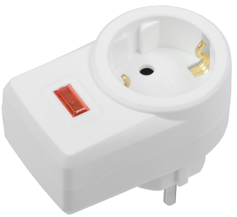 Фильтр сетевой СФ-01 1 место 2P+PE 16А белый