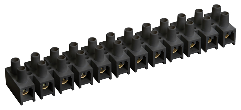 Зажим винтовой ЗВИ-5 1.5-4.0мм.кв 2шт не подде    рживает горение черный