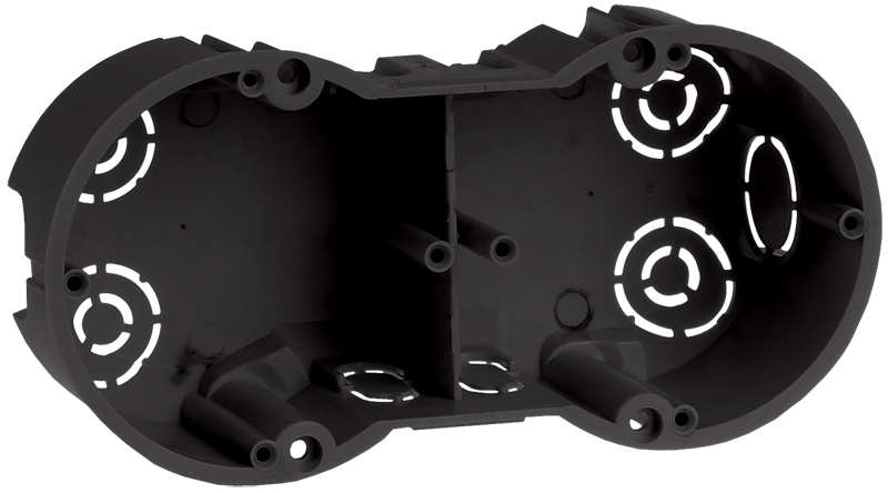 Коробка установочная 141х70х45мм двухместная для твердых стен