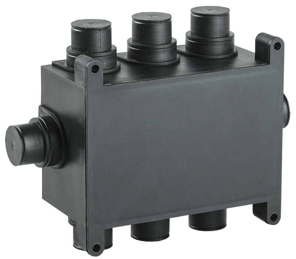 Коробка распаячная 118х76х60мм для монолит. стр. черная