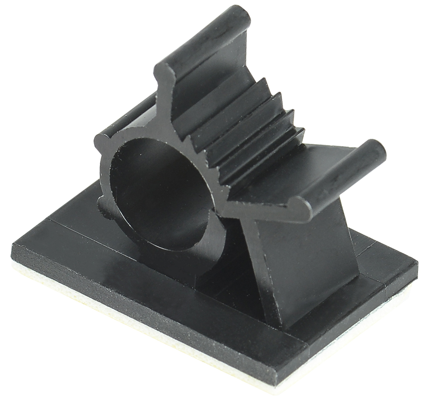 Клипса самоклеящаяся КС-10 черная (24 шт)