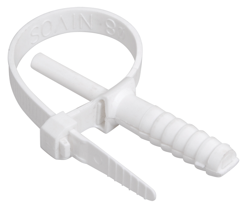 Хомут 7х150мм дюбельный белый (50шт)