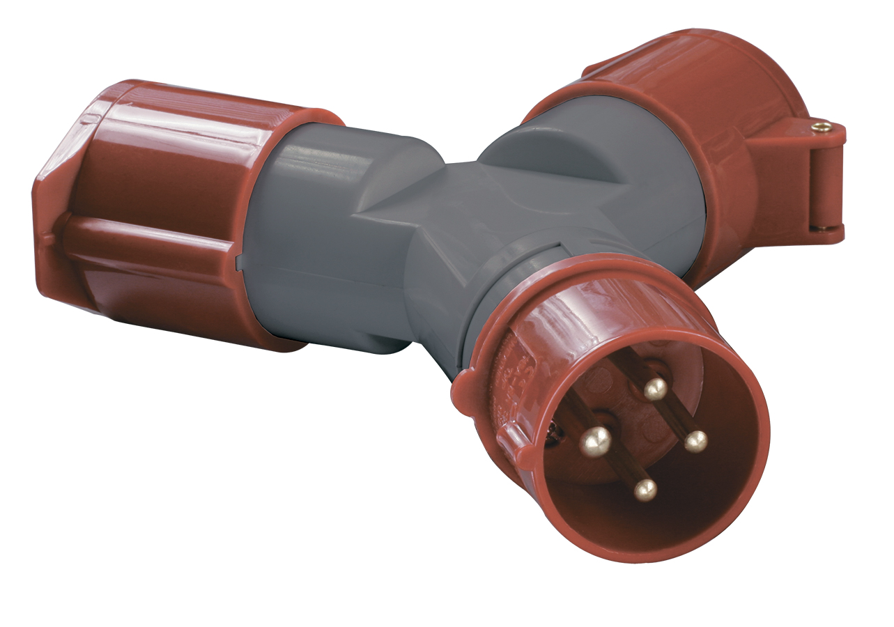 Адаптер двухлучевой16А 3Р+PЕ IР44 380В TS1012-214