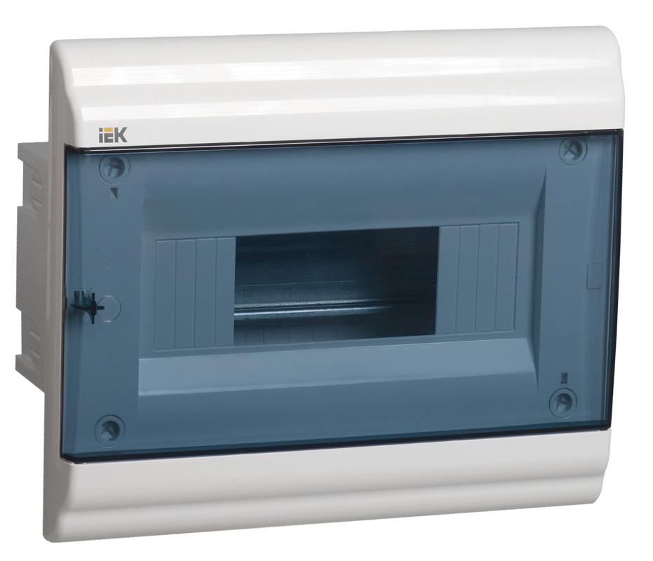 Щит распределительный встраиваемый ЩРв-П-9        пластиковый прозрачная дверь IP41 PRIME