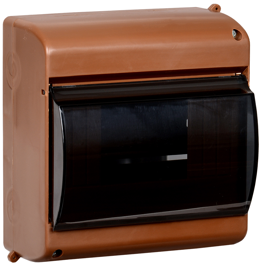 Бокс с прозрачной крышкой КМПн 2/6 для 6-х автоматических выключателей (Дуб)