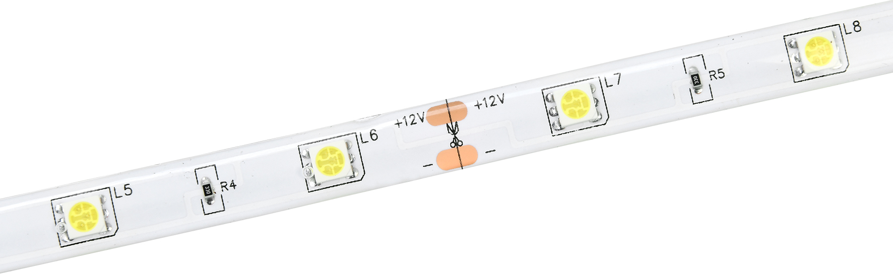 Лента светодиодная 5м LSR-5050WW30 7,2Вт/м 12В IP65 30LED/м