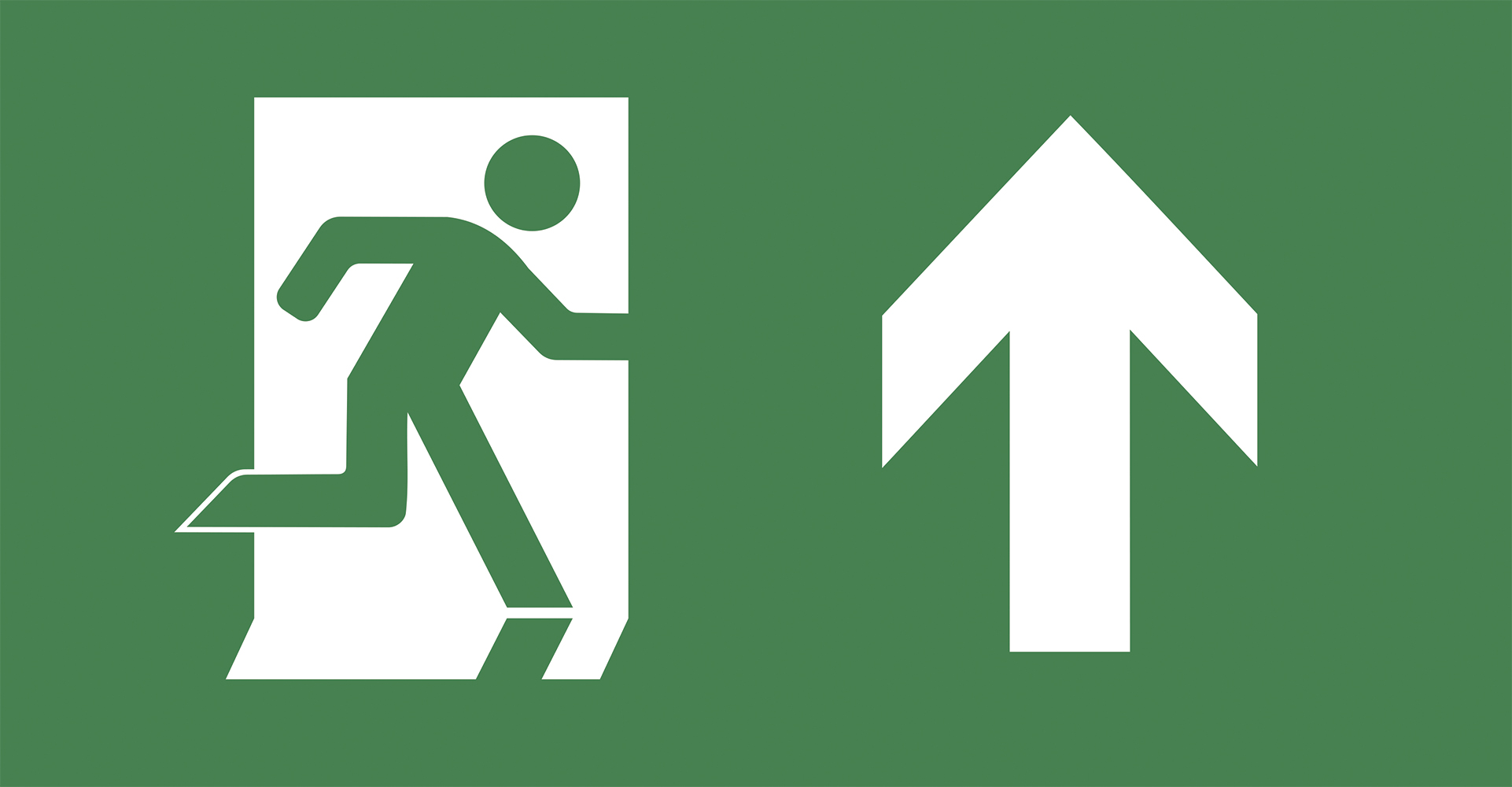 Пиктограмма ''ВЫХОД/стрелка вверх'' PVC для ССА 3000