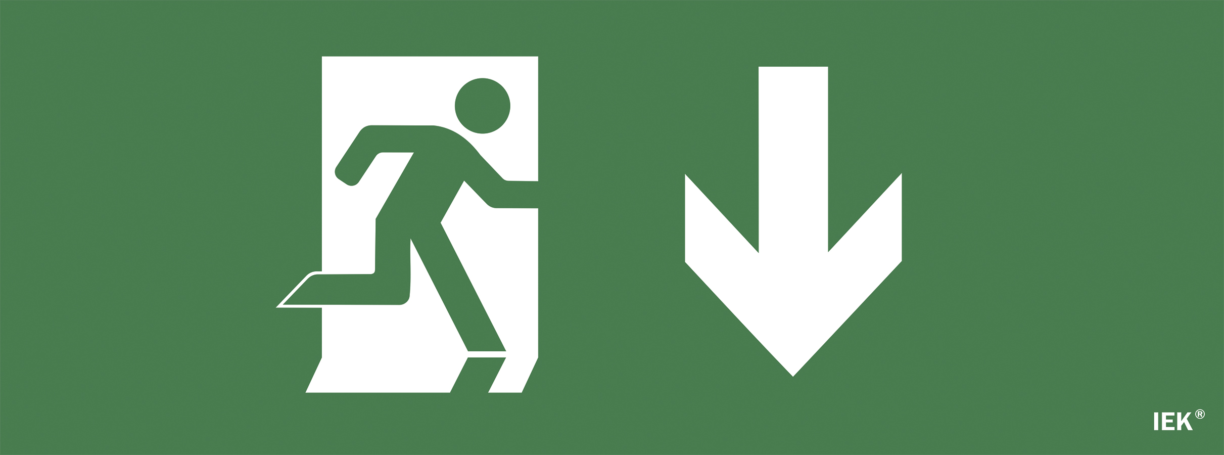 Этикетка самоклеящаяся 350х130 мм ''Фигура/стрелка вниз''