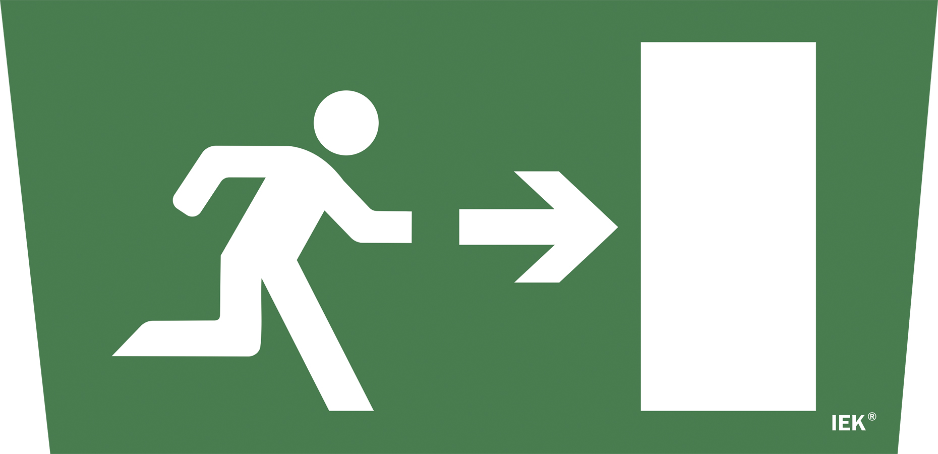 Этикетка самоклеящаяся 310х280 мм ''Выход/стрелка направо''