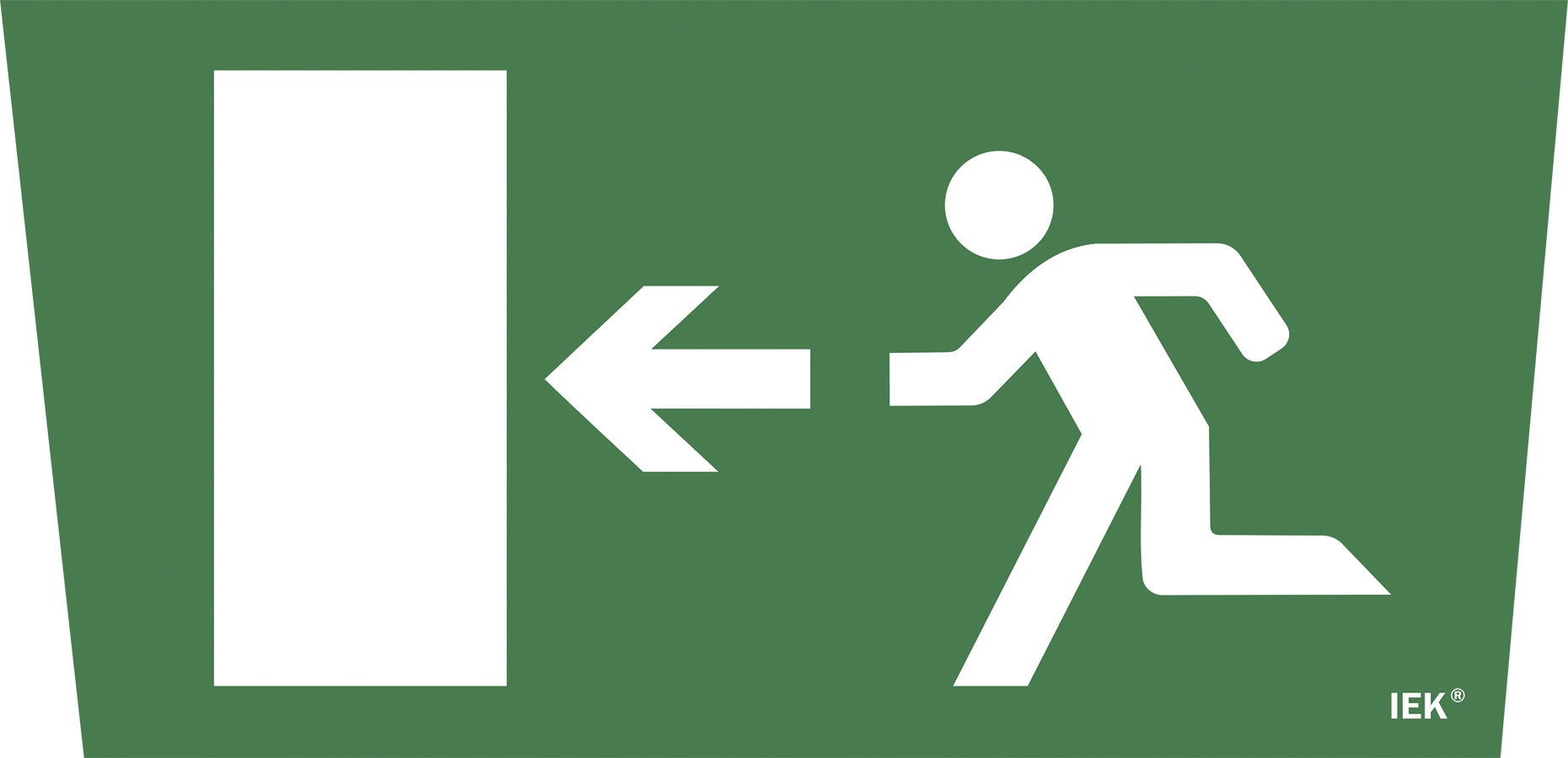 Этикетка самоклеящаяся 310х280 мм ''Выход/стрелка налево''