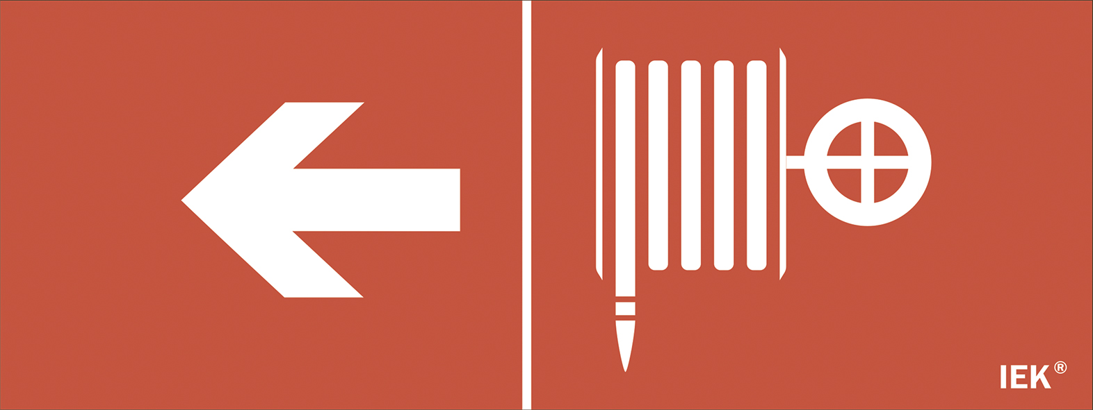 Этикетка самоклеящаяся 240х90 мм ''Пожарный кран/стрелка налево''