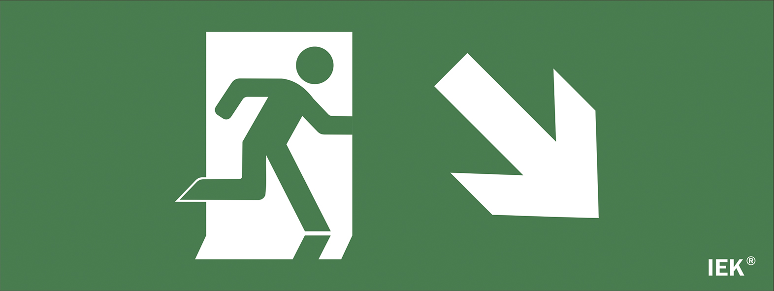 Этикетка самоклеящаяся 240х90 мм ''Фигура/стрелка вниз вправо''