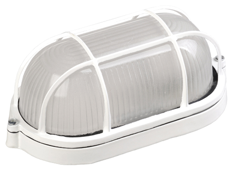 Светильник НПП1402 белый/овал с решеткой 60 Вт IP54