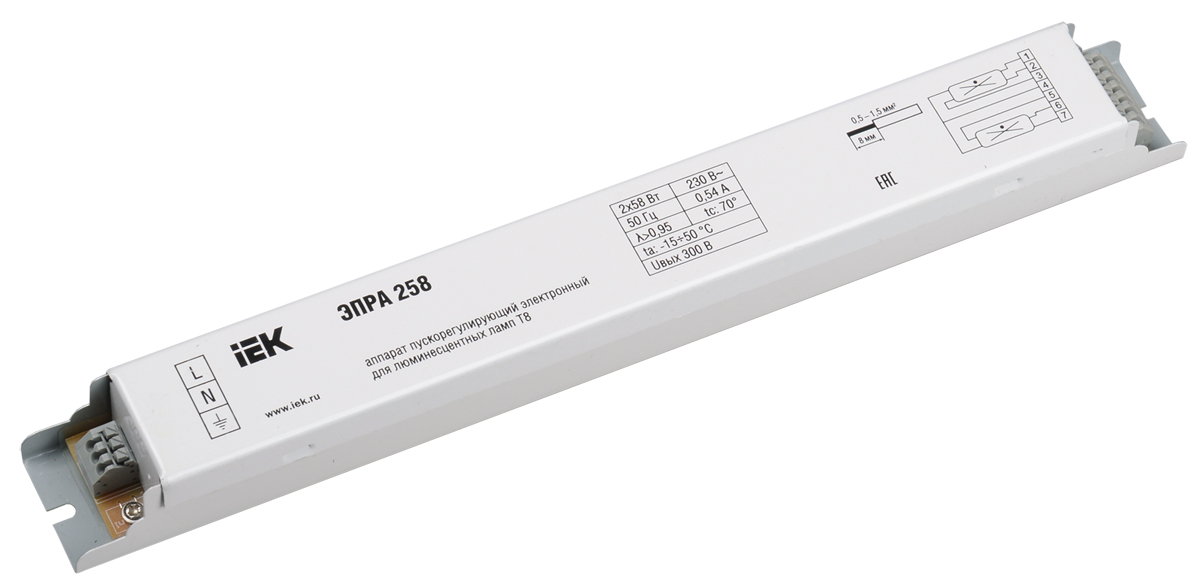 ЭПРА 258 для линейных ЛЛ Т8
