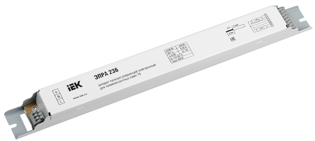 ЭПРА 236 для линейных ЛЛ Т8