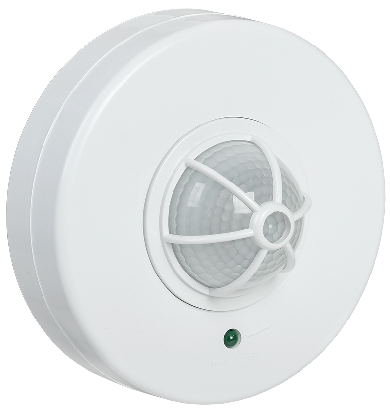 Датчик движения ДД 024 белый, максимальная нагрузка 1100 Вт, угол обзора 120-360 градусов, дальность 6м, IP33