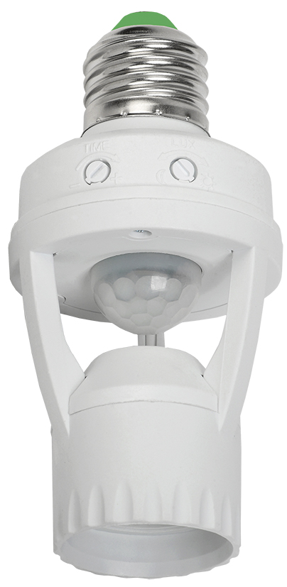 Датчик движения ДД 045 белый E27 60 Вт 360 градусов 6м IP20