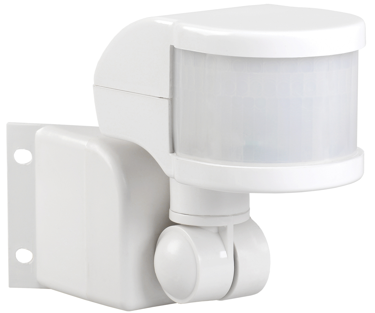 Датчик движения ДД 018В белый, максимальная нагрузка 1100 Вт, угол обзора 270 градусов, дальность 12м, IP44