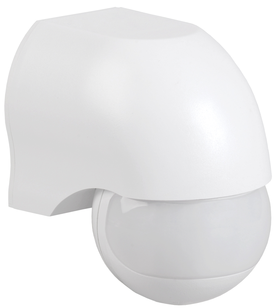 Датчик движения ДД 010 белый, максимальная нагрузка 1100 Вт, угол обзора 180 градусов, дальность 10м, IP44