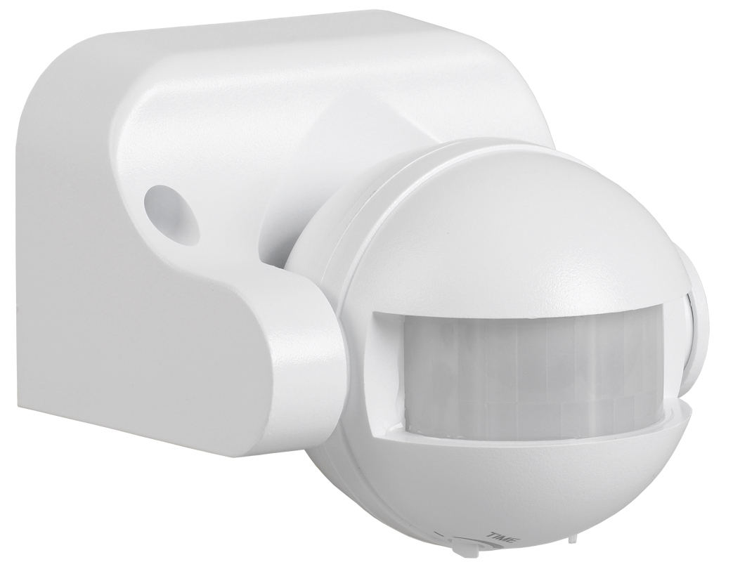 Датчик движения ДД 009 белый, максимальная нагрузка 1100 Вт, угол обзора 180 градусов, дальность 12м, IP44