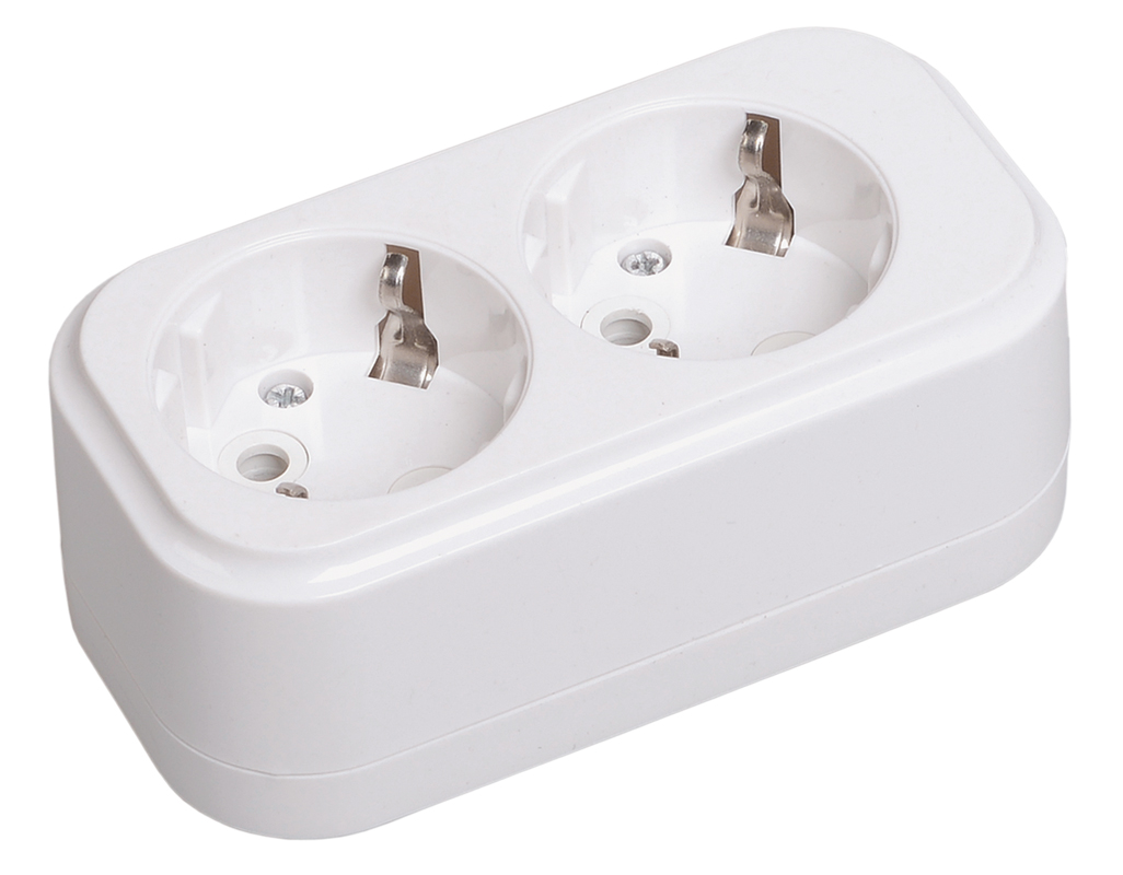 Колодка K02 2 места 2P+PE 16A CLASSIC