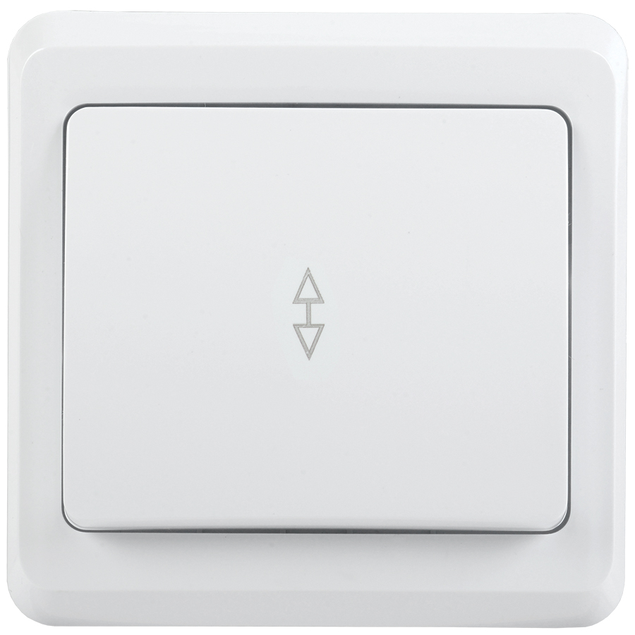 VEGA Выключатель 1-клавишный проходной 10А ВСп10-1-0-ВБ белый GENERICA