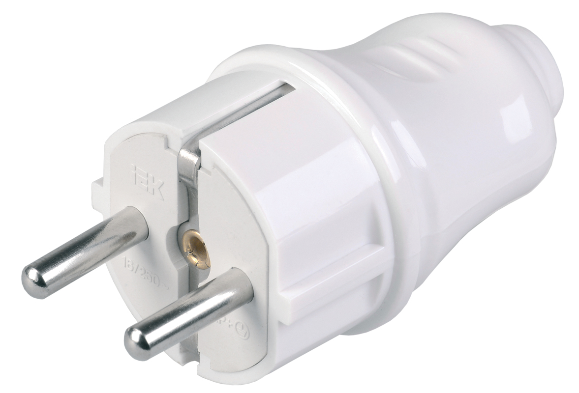 Евровилка прямая белая 16 А