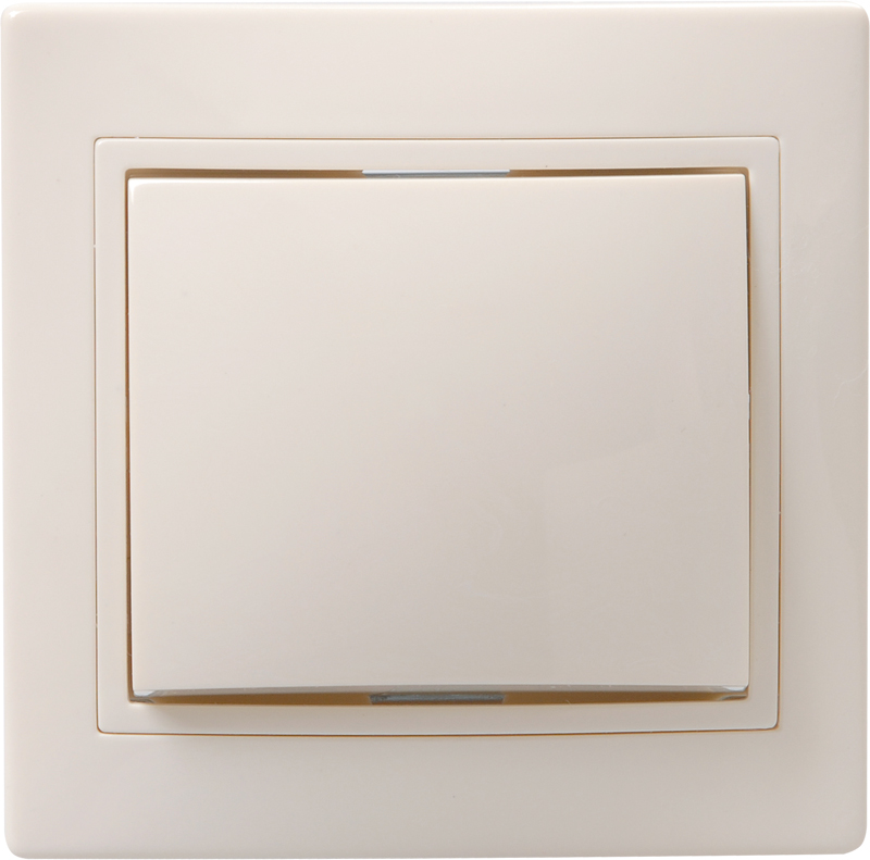 KVARTA Выключатель 1-клавишный кнопочный 10А ВСк10-1-0-ККм кремовый GENERICA