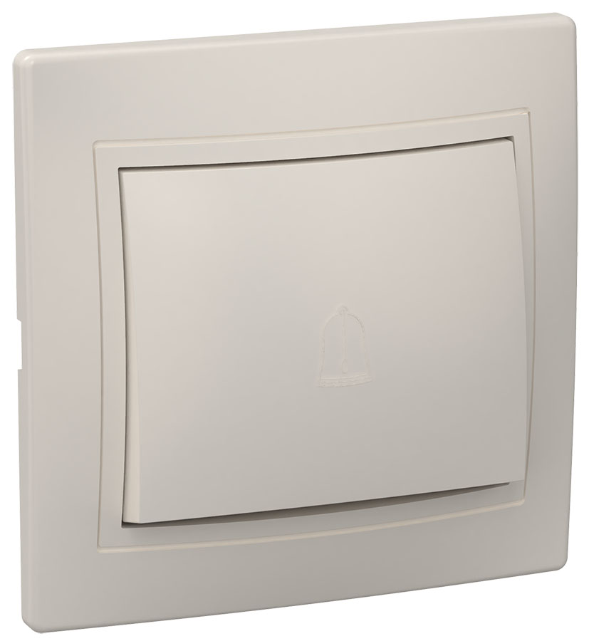 KVARTA Выключатель 1-клавишный прох 10А ВСп10-1-0-ККм кремовый GENERICA