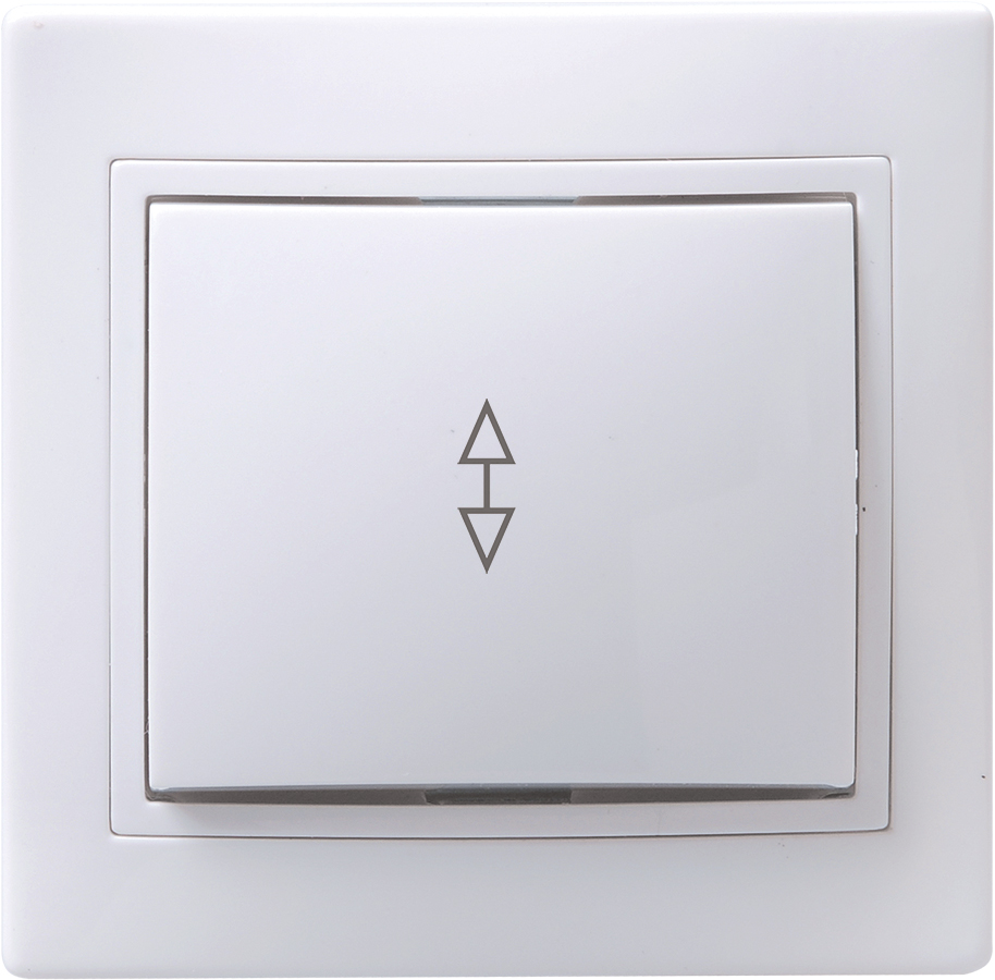 KVARTA Выключатель 1-клавишный проходной 10А ВСп10-1-0-КБ белый GENERICA