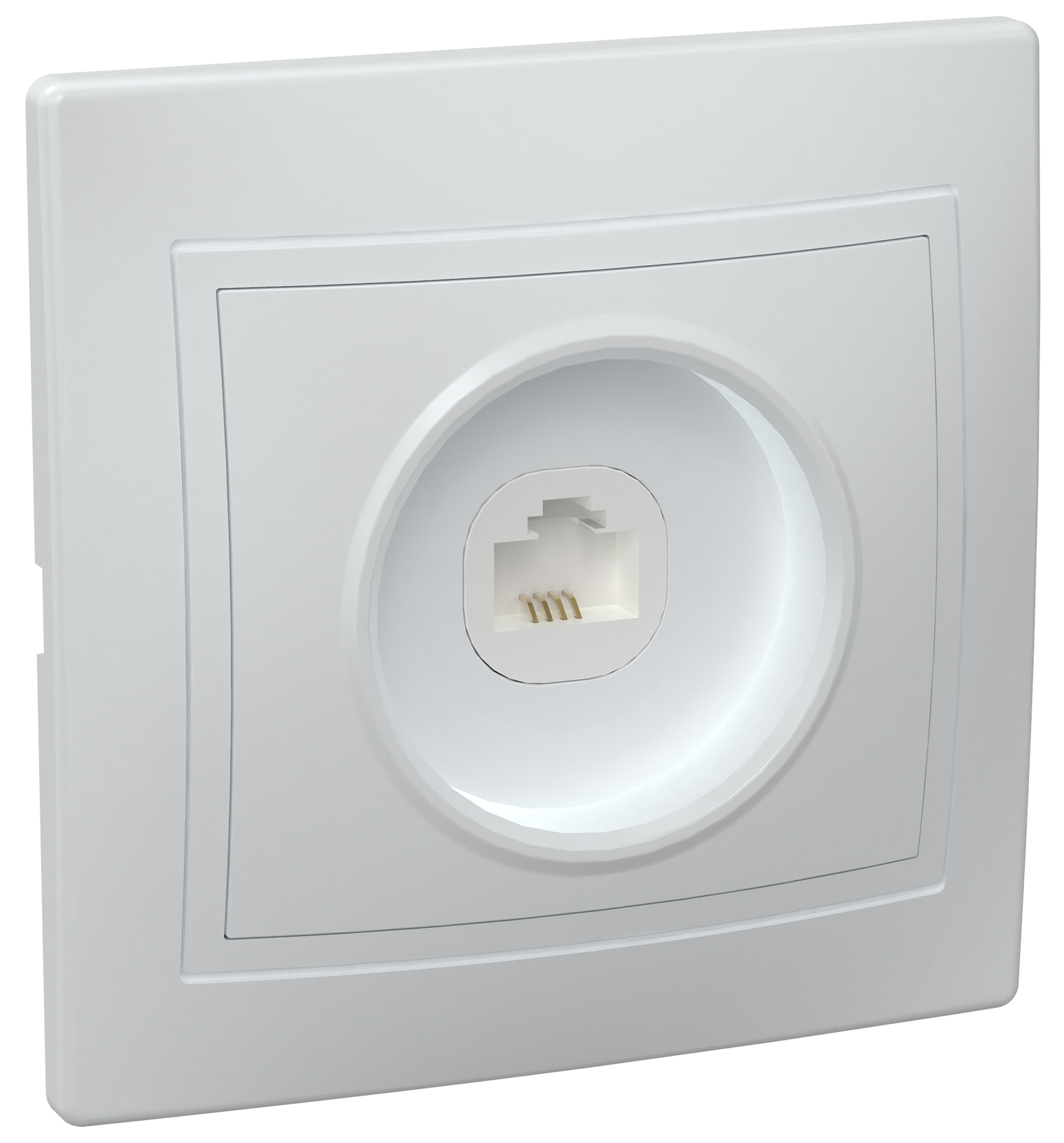 KVARTA Розетка 1-местная телефонная RJ11 РТ10-КБ белый GENERICA