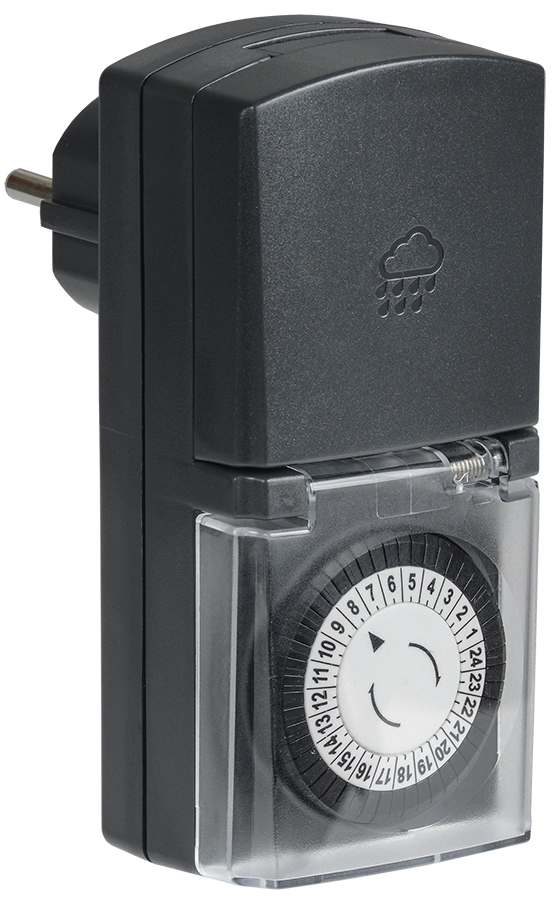 РТМ-4 Розетка-таймер механ. 30мин 24ч 48on/off 16А IP44