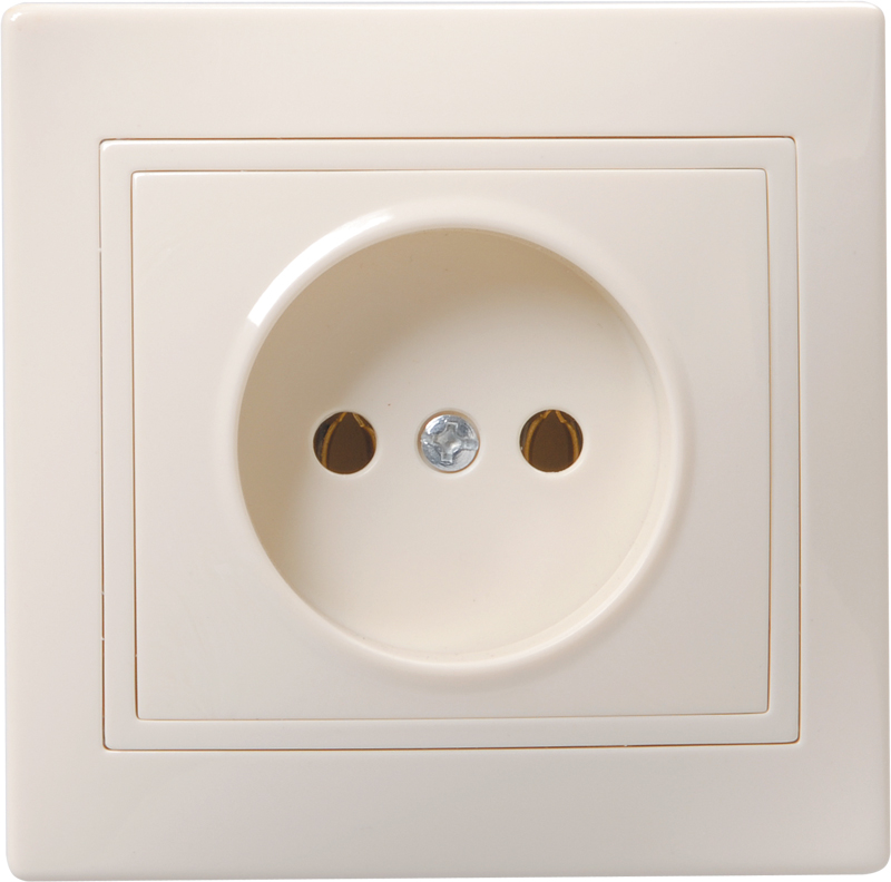 KVARTA Розетка 1-местная без заземления без защитных шторок 10А РС10-2-ККм кремовый GENERICA