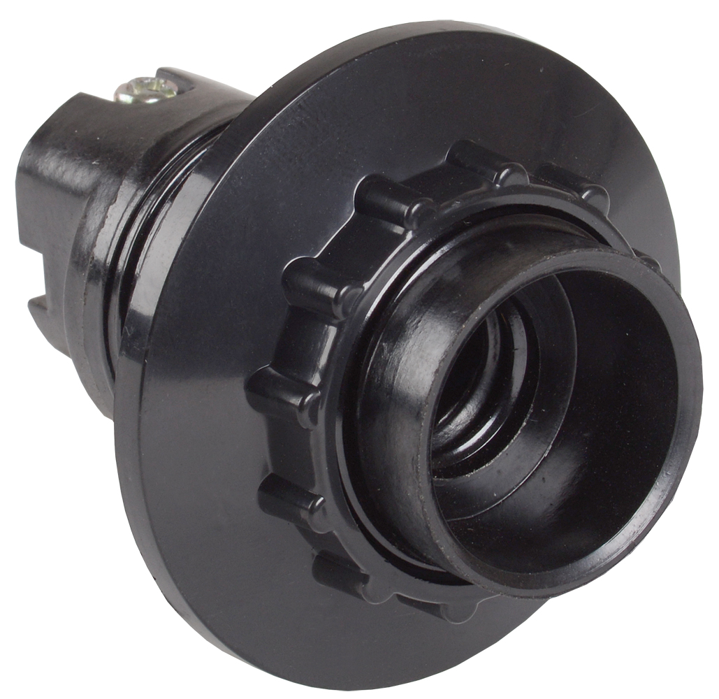 Патрон карболитовый с кольцом Пкб14-04-К11 Е14 черный стикер на изделии