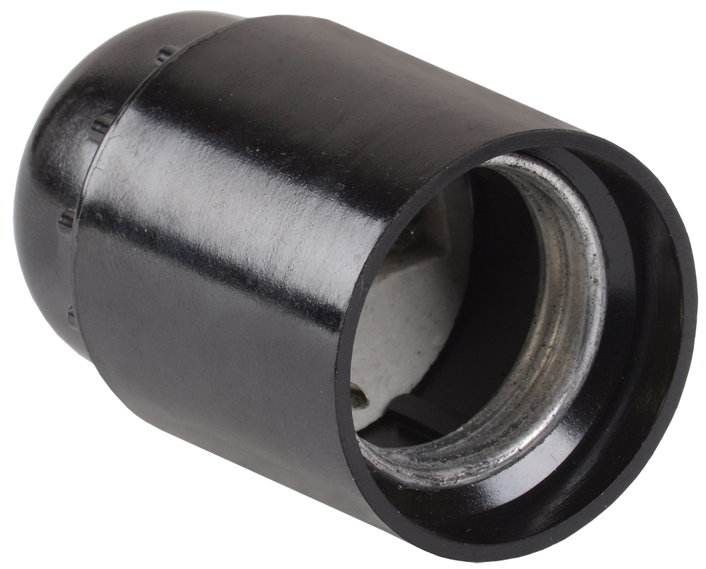 Патрон подвесной карболитовый Пкб27-04-К01Е27 черный стикер на изделии