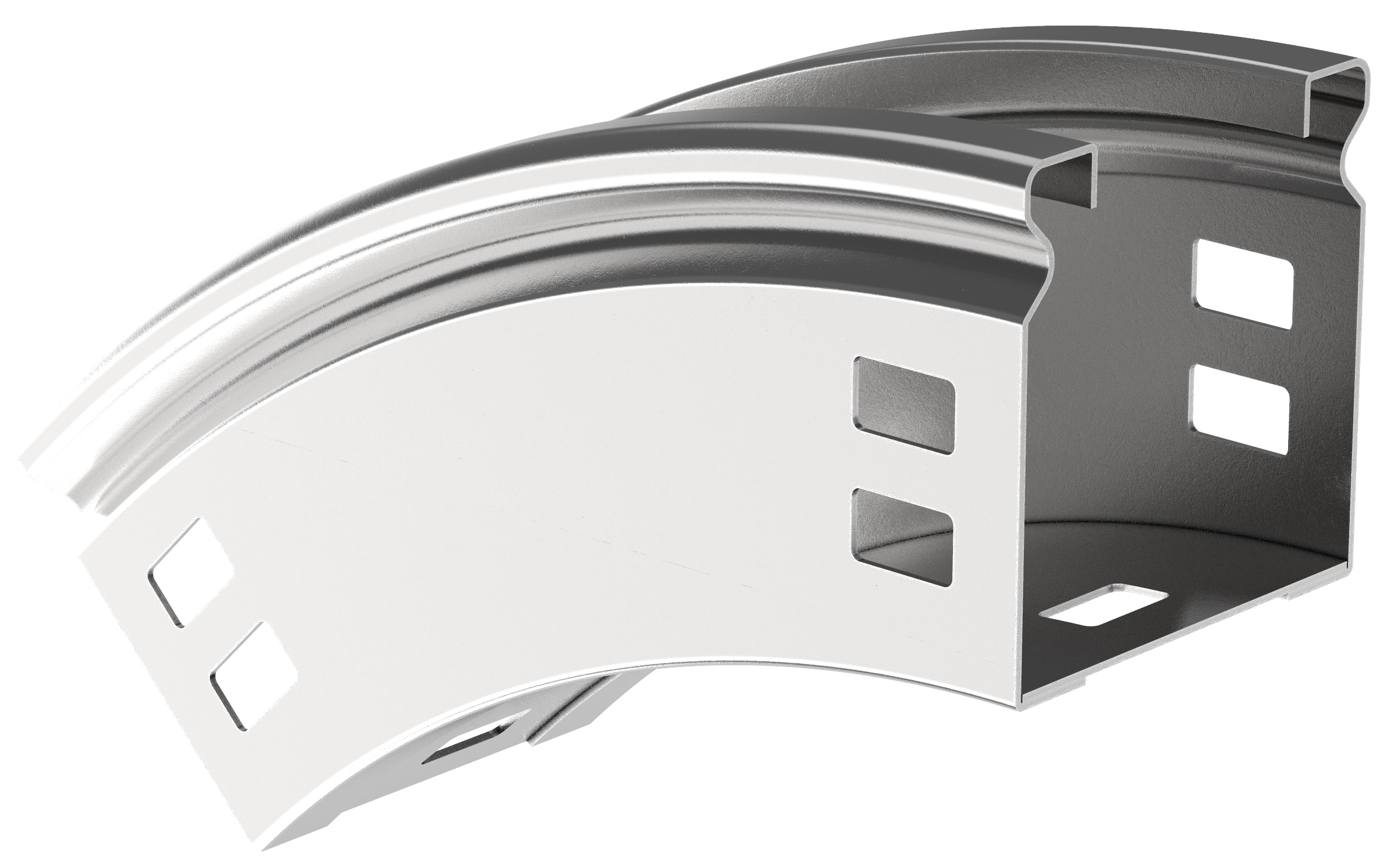 Поворот плавный 45 градусов тип В20 ESCA 50х100 мм